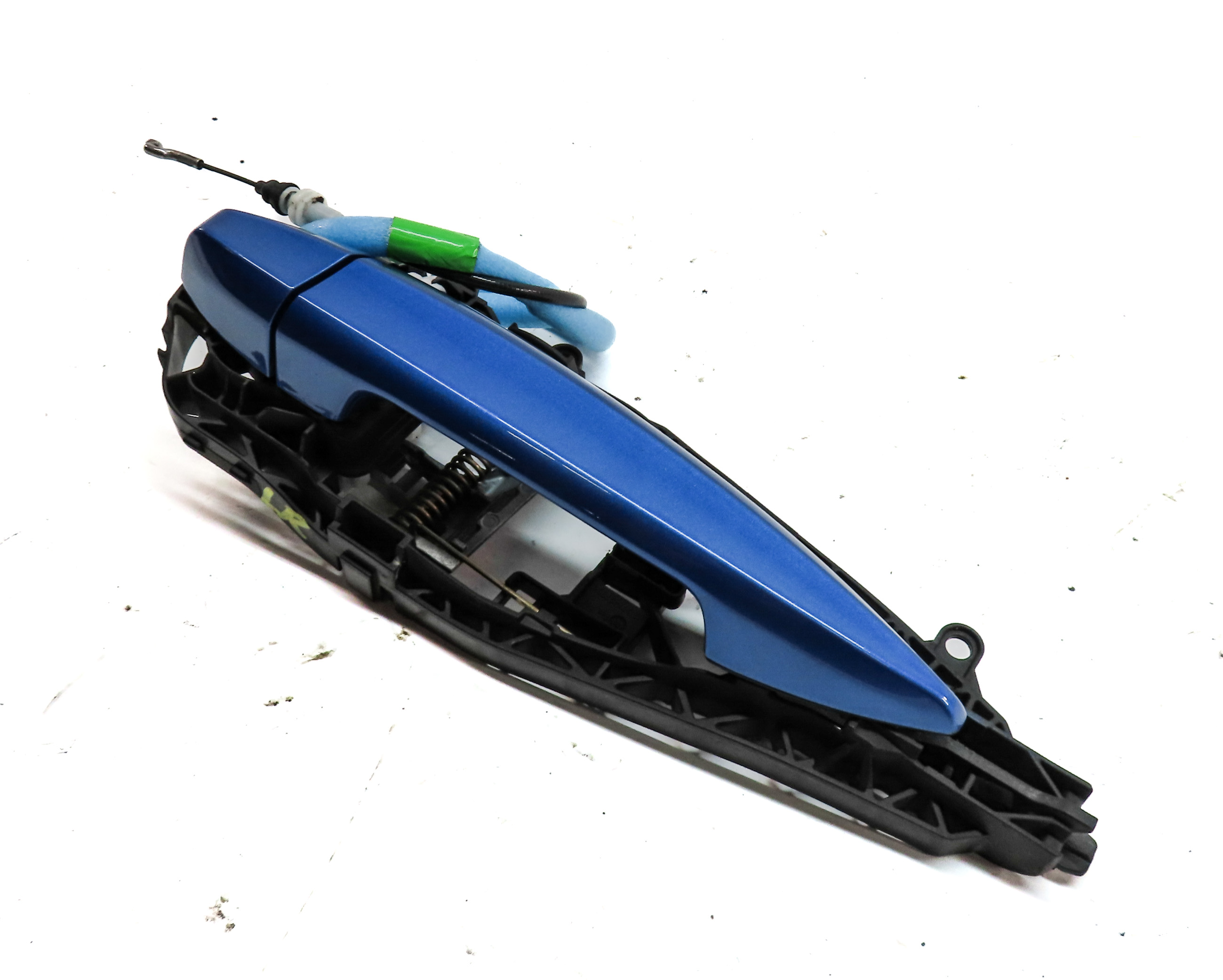 2016-2021 BMW X1 X2 (F39 F48) LEFT REAR DOOR HANDLE w/ LIGHT (Blue) — exact item pictured